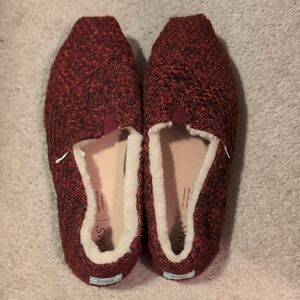 TOMS Women's Red Slip-On Shoes